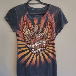 Silver star guitar tshirt